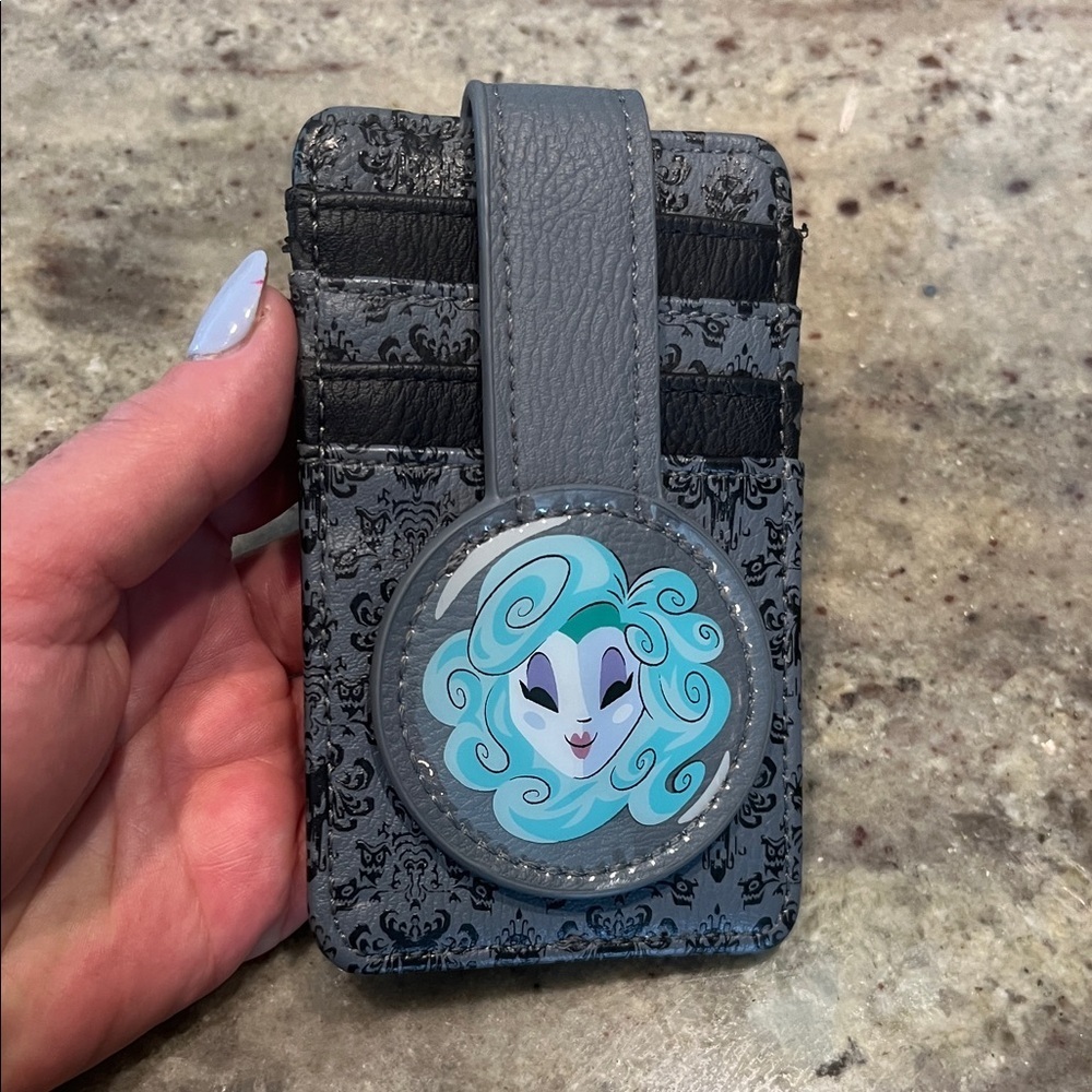 Gray Card Wallet Phone Case with Decorative PopGrip